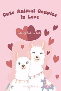 Cute Animals Couples In Love Coloring Book For Kids