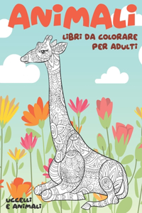 Libri da colorare per adulti - Uccelli e animali - Animali
