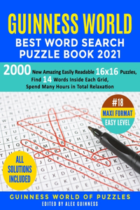 Guinness World Best Word Search Puzzle Book 2021 #18 Maxi Format Easy Level