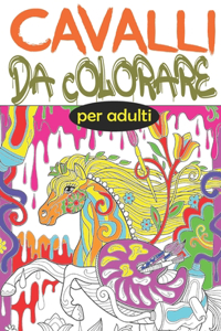 Cavalli da colorare per adulti