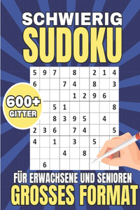 Schwierig Sudoku für Erwachsene und Senioren