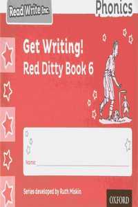 Read Write Inc. Phonics: Get Writing! Red Ditty Book 6 Pack of 10