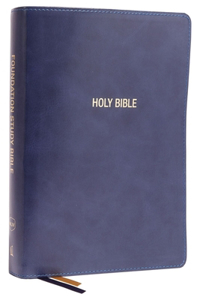 Nkjv, Foundation Study Bible, Large Print, Leathersoft, Blue, Red Letter, Thumb Indexed, Comfort Print