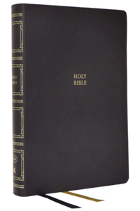 Kjv, Paragraph-Style Large Print Thinline Bible, Leathersoft, Black, Red Letter, Thumb Indexed, Comfort Print