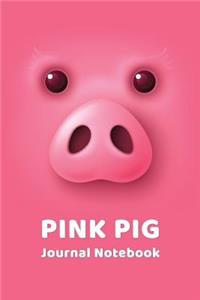 Pink Pig Notebook Journal