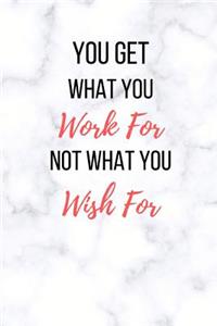 You Get What You Work For Not What You Wish For