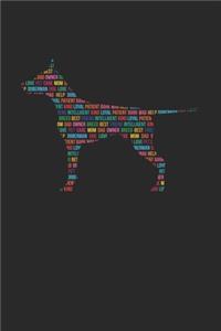 Doberman Journal - Doberman Notebook 'Word Cloud' - Gift for Doberman Lovers