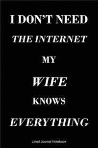 I Don't Need The Internet My Wife Knows Everything