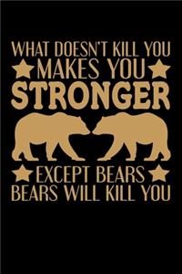 What Doesn't Kill You Makes You Stronger Except Bears Bears Will Kill You
