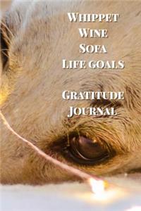 Whippet Wine Sofa Life Goals Gratitude Journal