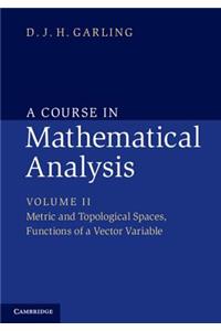 Course in Mathematical Analysis: Volume 2, Metric and Topological Spaces, Functions of a Vector Variable