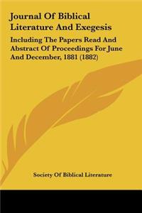 Journal of Biblical Literature and Exegesis