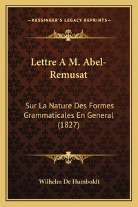 Lettre A M. Abel-Remusat