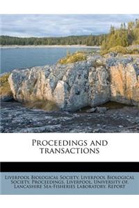 Proceedings and Transactions