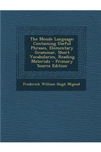 The Mende Language