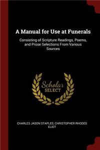 A Manual for Use at Funerals