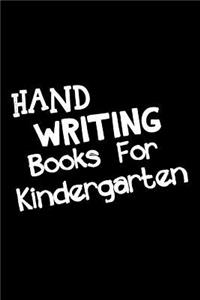 Hand Writing Books For Kindergarten