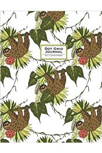 Dot Grid Journal - Dotted Notebook, 8.5 x 11: Sloth, Cute Animal. Soft Cover