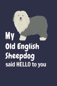 My Old English Sheepdog said HELLO to you