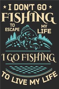 I don't go fishing to escape my life i go fishing to live my life
