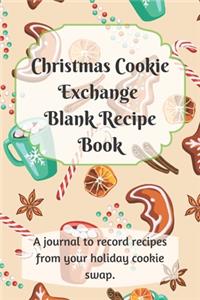 Christmas Cookie Exchange Blank Recipe Book