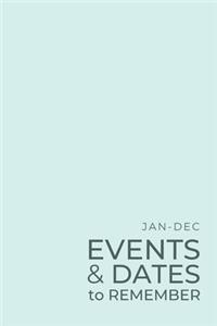 JAN-DEC Events & Dates to Remember