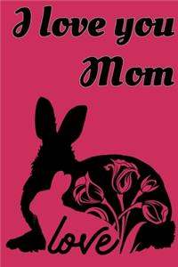 Journal BUNNY MOM Quote Notebook Gift For Mothers Day