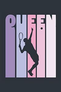 Vintage Tennis Notebook 'Tennis Queen' - Girls Tennis Writing Journal - Tennis Player Gift - Retro Tennis Diary