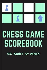 Chess Game Scorebook - 100 Games 50 Moves