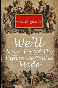 Guest book for retirement party