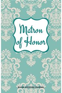 Matron of Honor Small Size Blank Journal-Wedding Planner&To-Do List-5.5