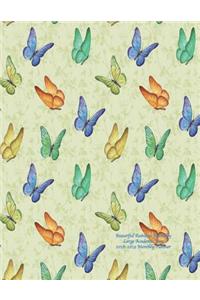 Beautiful Rainbow Butterfly Large Academic Year 2018-2019 Monthly Planner
