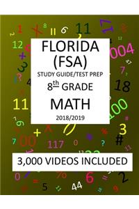 8th Grade FLORIDA FSA, 2019 MATH, Test Prep