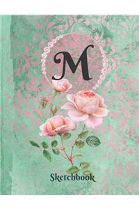 Basics Sketchbook for Drawing - Personalized Monogrammed Letter M