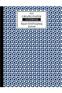 4x4 Graph Paper Notebook. Square Grid Graphing Journal