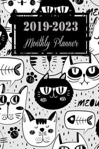 2019-2023 Monthly Planner: Cute Cats Cover, 8 X 10 Five Year 2019-2023 Calendar Planner, Monthly Calendar Schedule Organizer (60 Months Calendar Planner) with Holidays and Ins