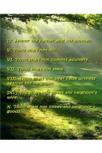 Religious School Composition Book Last Seven Commandments Traditional