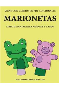 Libro de pintar para niños de 4-5 años (Marionetas)