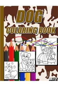 1-2: Dog Coloring Book: Stress Coloring Book