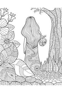 Bullet Journal Notebook Girl in the Woods 2