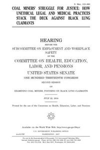 Coal miners' struggle for justice
