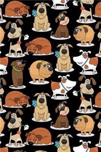 Bullet Journal Notebook for Dog Lovers Funny Dogs Pattern 1