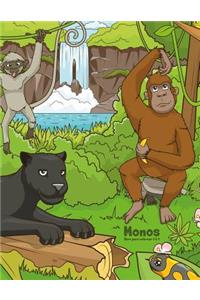 Monos libro para colorear 3 & 4