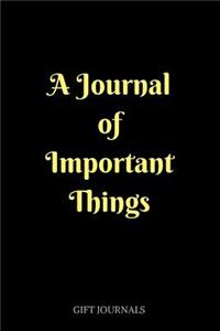 A Journal of Important Things