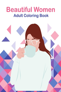 Beautiful women adult coloring book