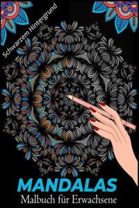 Mandalas Malbuch für Erwachsene Schwarzer Hintergrund