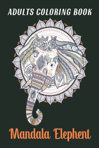 Adults Coloring Book Mandala Elephent