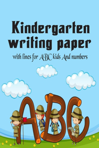 -Kindergarten writing paper with lines for ABC kids And numbers