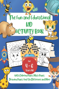 Fun and Educational Kid Activity Book For Ages 4 -6