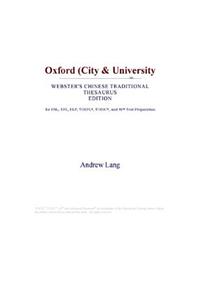 Oxford (City & University (Webster's Chinese Traditional Thesaurus Edition)